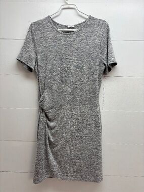Ripe Maternity Heather Gray Knit Side Twist Bodycon Dress size XS